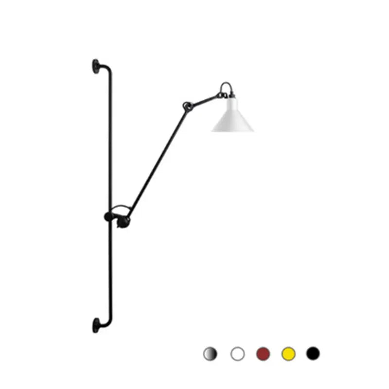 Modern Rotary Design Metallic Paint Wall Light Industrial Wind DIY for Living Room Decoration Free Adjustable LED E14 Bulb Lamp