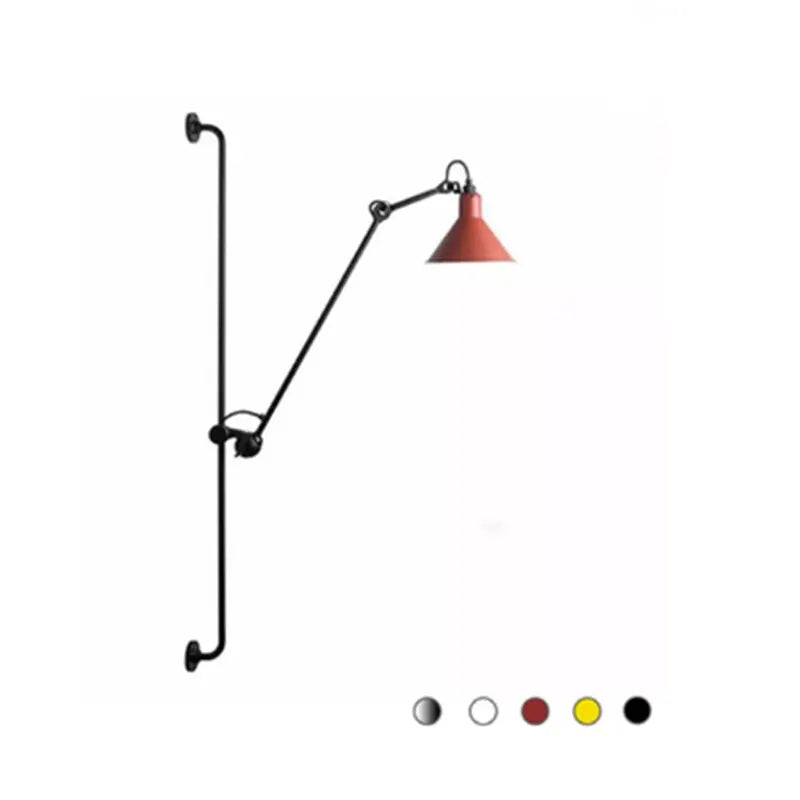 Modern Rotary Design Metallic Paint Wall Light Industrial Wind DIY for Living Room Decoration Free Adjustable LED E14 Bulb Lamp