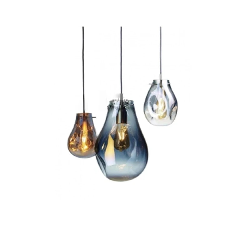 Modern Crystal Glass Pendant Lamp For Home Decoration Nordic Chrome Living Room E27 LED Bulb Pendant Lighting