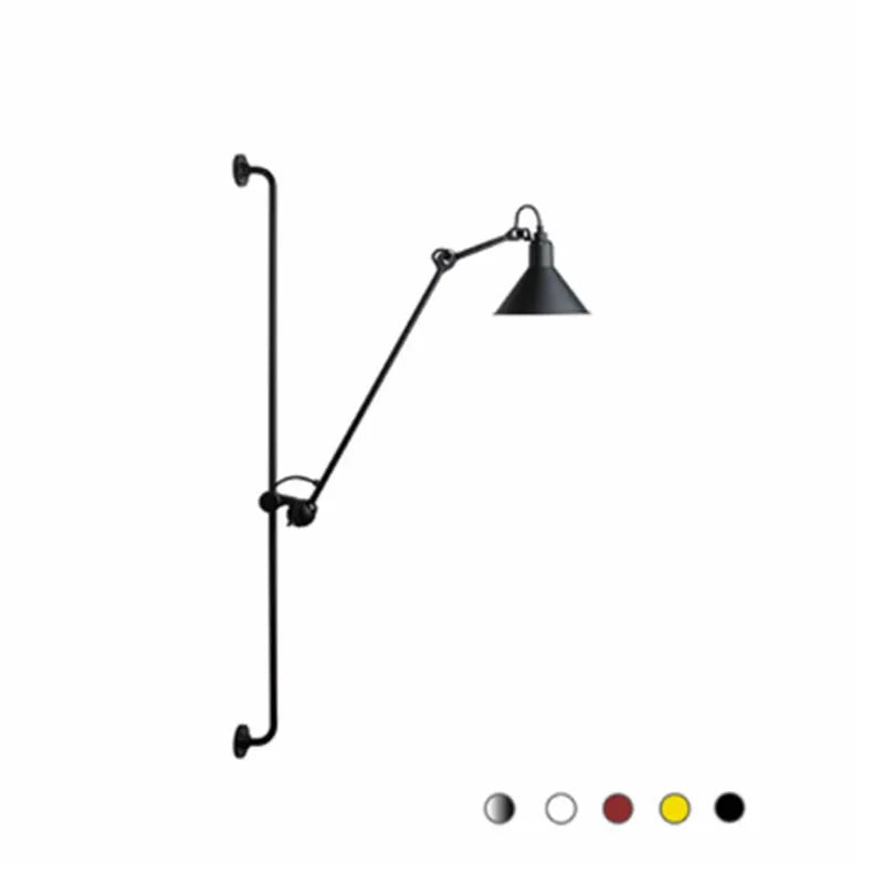 Modern Rotary Design Metallic Paint Wall Light Industrial Wind DIY for Living Room Decoration Free Adjustable LED E14 Bulb Lamp