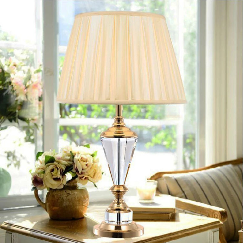European Crystal Table Lamp For Home Decorative Bedroom