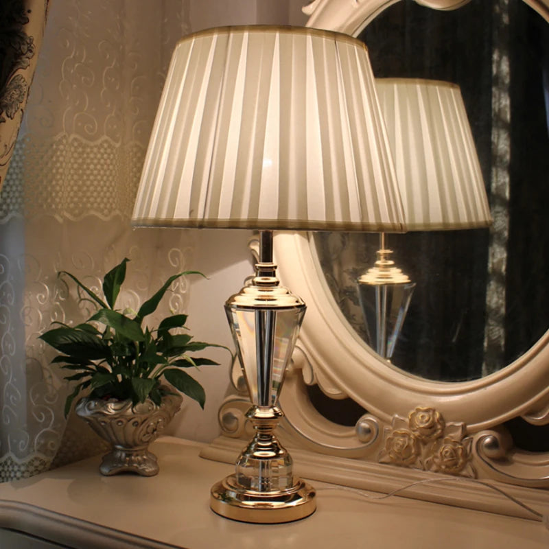 European Crystal Table Lamp For Home Decorative Bedroom