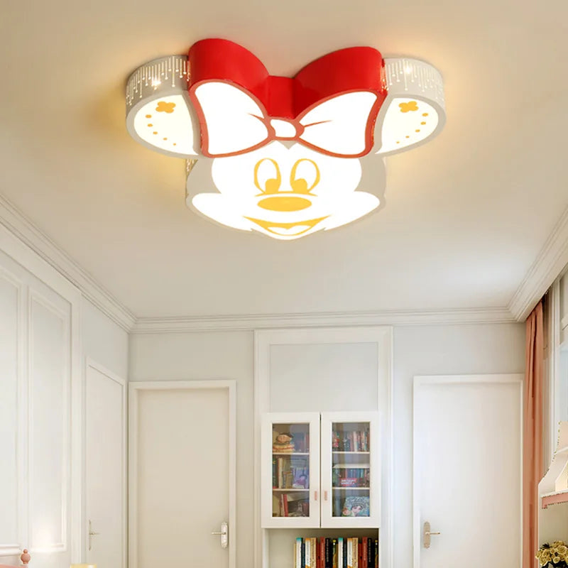 Cartoon Nordic Kids LED Ceiling Lamp with Dimming Remote Control for Bedroom Smart Ceiling Mounted Children's Lighting Decor