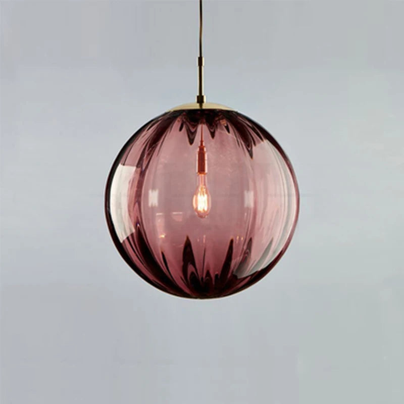 Nordic Modern Art Glass Pendant Light, Mini Multi-Color E27 LED Chandelier for Restaurant , Small Hanging Lamp Lighting Fixture