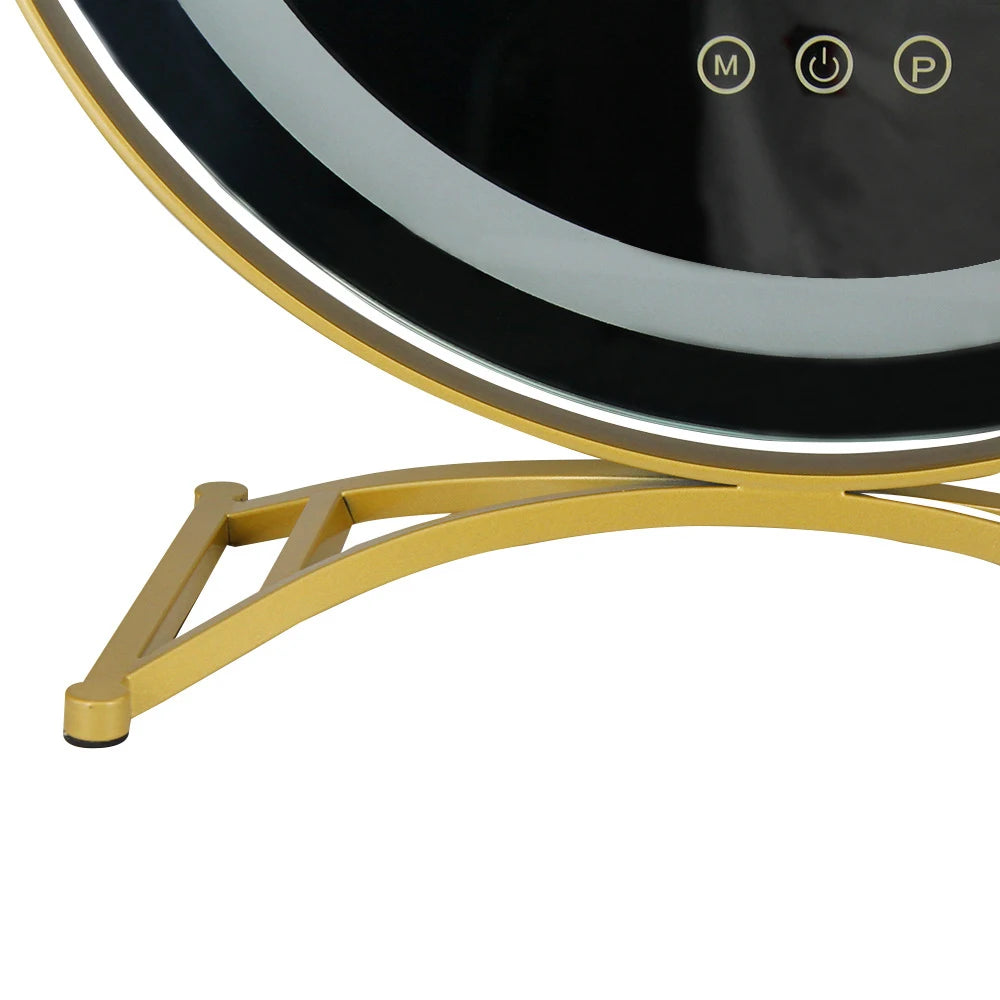Modern Simple LED Warm White Dimming Makeup Mirror Light Desktop Bedroom Dressing Lamp Rotate Gold Metal Charging Touch Screen
