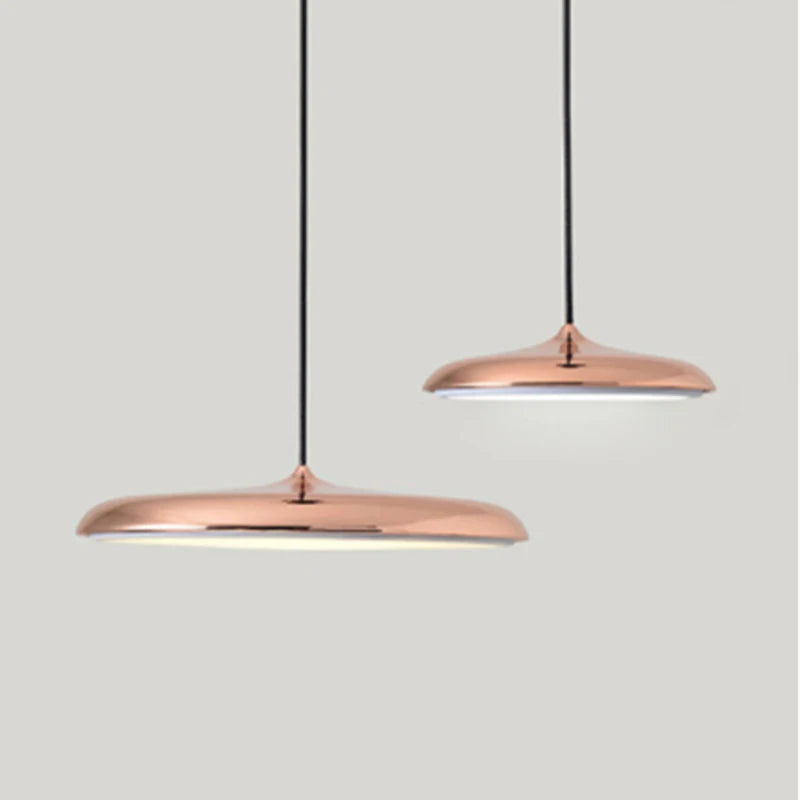 Nordic Simple Pendant Lamp Iron Paint Creative UFO Personality LED Macarons Color Single Head Bedside Lighting Lamp