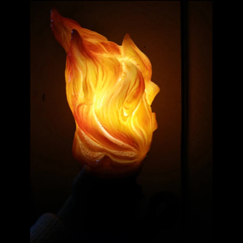 Flame Torch Creative LED Wall Lamp Personality Restaurant Modern Resin Children's Bedroom Decor Simulation Flashing Wall Lamp