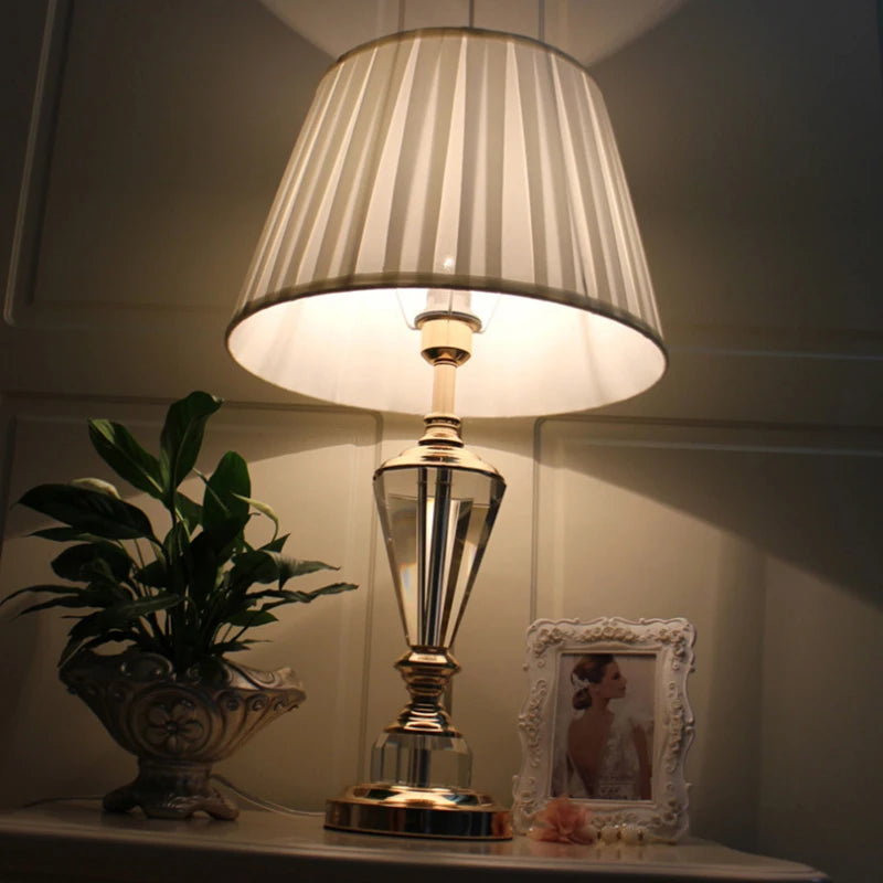 European Crystal Table Lamp For Home Decorative Bedroom