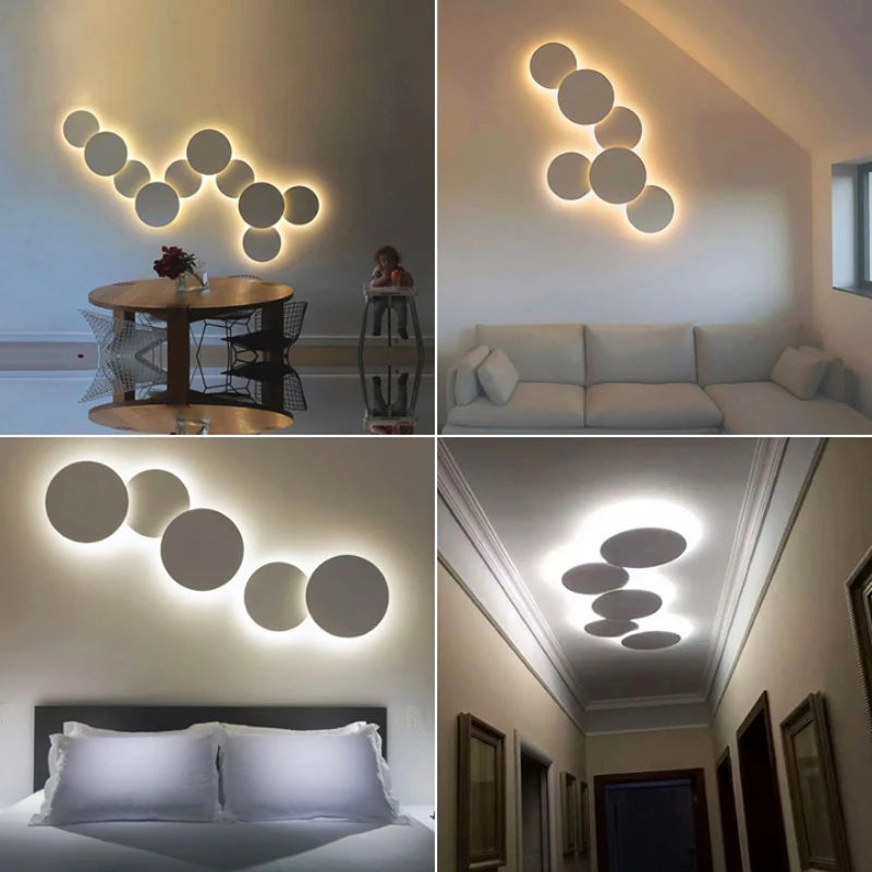 Modern Nordic Wall Light Bedside Moon LED Iron Lamp Living Room Bedroom Decor Wall Lamp Ceiling Lamp Dual-use