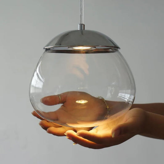 small glass chandelier