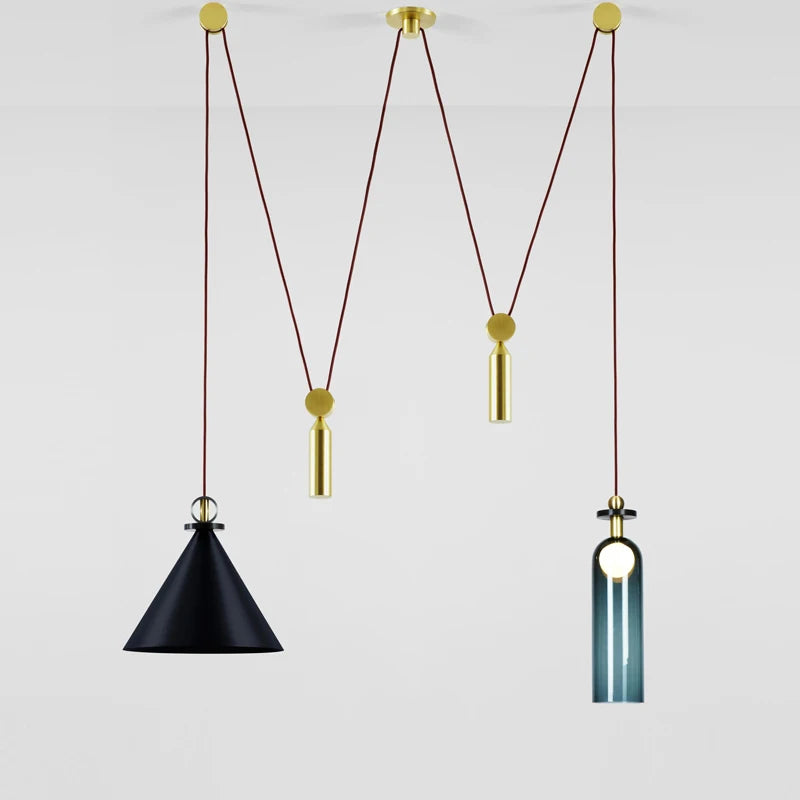 Modern Creative Single E14 Pendant Lamp Nordic DIY Combin Metal Bedroom Living room Dinning Room Decor LED Light Hanging Fixture