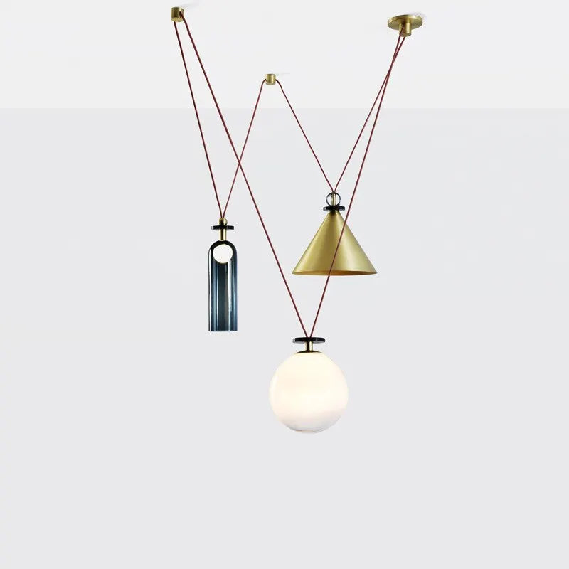 Modern Creative Single E14 Pendant Lamp Nordic DIY Combin Metal Bedroom Living room Dinning Room Decor LED Light Hanging Fixture