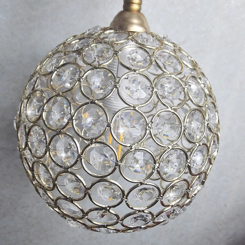 European Classic Peacock Open Screen Wall Lamp - Gold Paint Luxury Crystal LED Hanging Ball Lighting for Living Room Decoration,