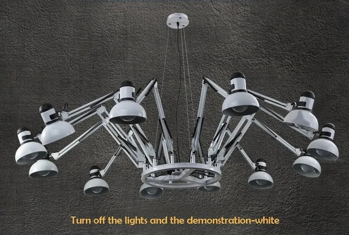 Modern Fashionable Spider Chandelier for Living Room Hone Decor Art Iron Personalized Retractable Lamp 12 heads E27 LED Bulbs