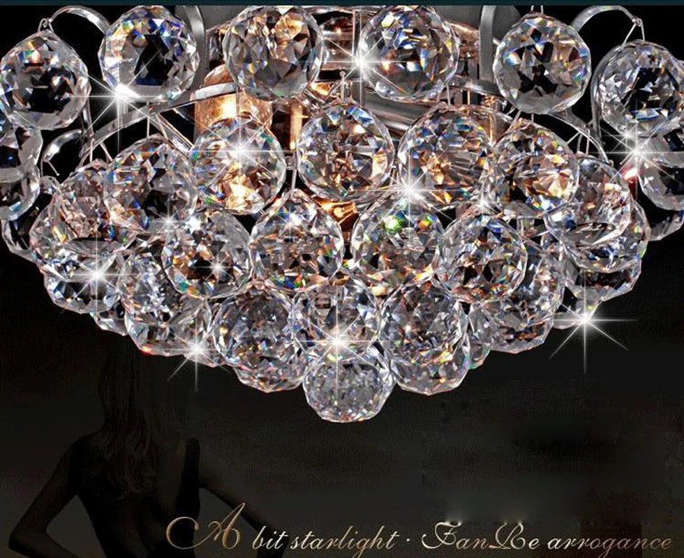 K9 Crystal Led Ceiling Lamp Modern Minimalist Bedroom Crystal Lamp Living Room Lights Restaurant Balcony Aisle Porch Lights