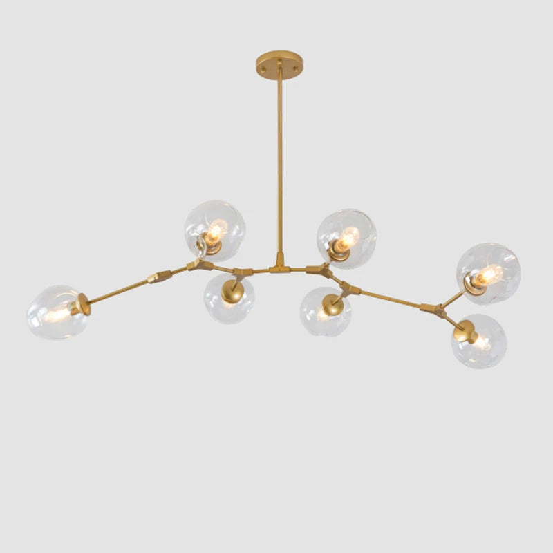 Modern Creavtive Characteristic Glass Goldern Pendant Light Fixture Home Deco DIY Living Room Black Iron Pendant Lamp