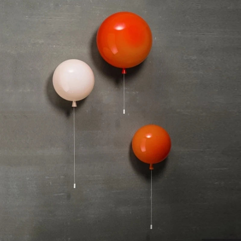 Colorful Balloons Acrylic Ball Wall Lamp for Bedroom Home Decor Modern Creative Children's Room E27 LED Wall Sconce Light
