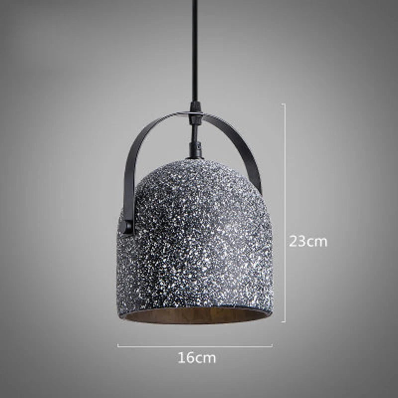 Modern Simple Single Cement E27 Pendant Lamp Nordic Creative Retro LED Bedroom Living room Dinning room Decor Gray Light Fixture