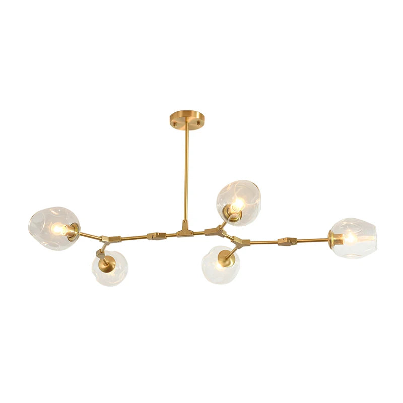 Modern Creavtive Characteristic Glass Goldern Pendant Light Fixture Home Deco DIY Living Room Black Iron Pendant Lamp