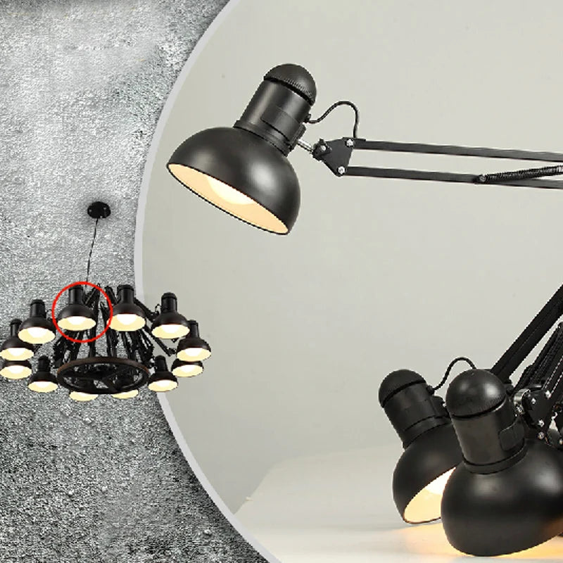 Modern Fashionable Spider Chandelier for Living Room Hone Decor Art Iron Personalized Retractable Lamp 12 heads E27 LED Bulbs