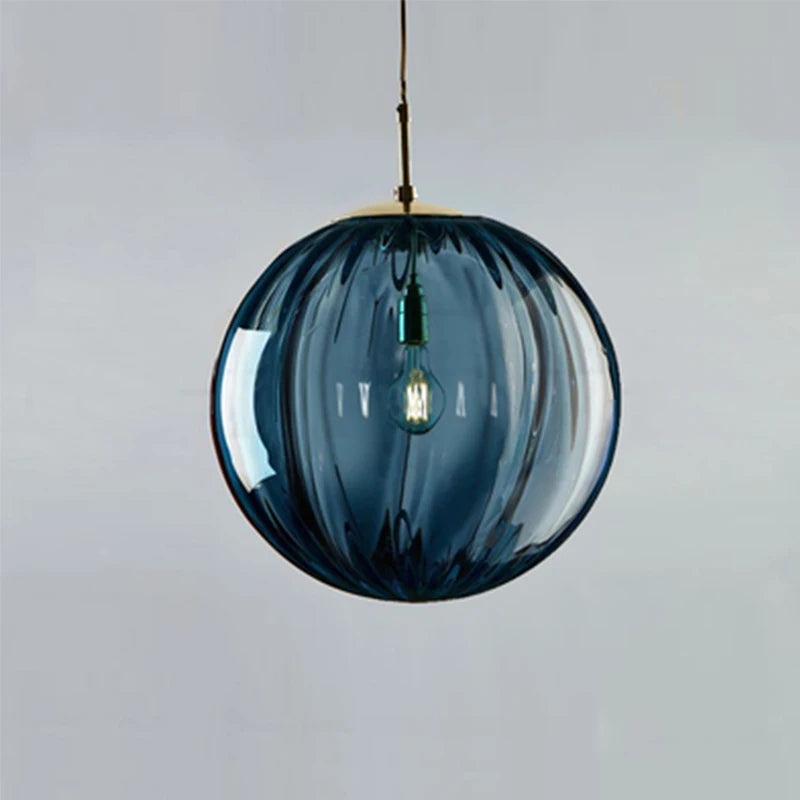 Nordic Modern Art Glass Pendant Light, Mini Multi-Color E27 LED Chandelier for Restaurant , Small Hanging Lamp Lighting Fixture