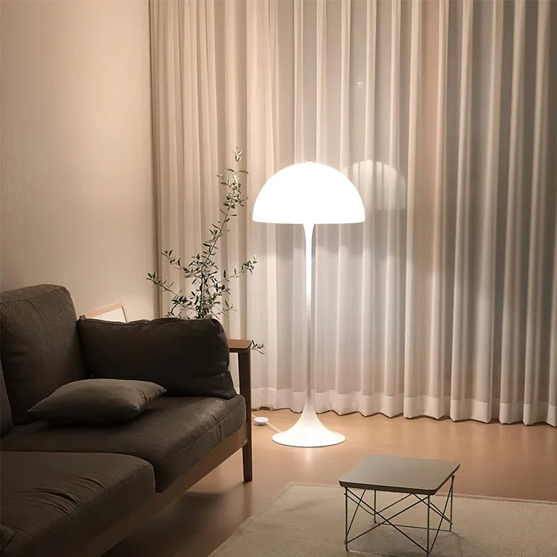 Danish Modern Minimalist White Acrylic Floor Lamp LED E27 Decor Bedroom Living Room Study Atmosphere Lighting Standing Fixture
