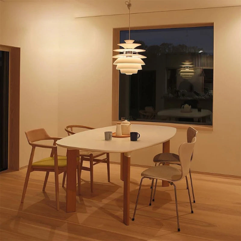 Postmodern White Aluminum Pendant Lamp for Living Room Home Decor Nordic Creative Pine Cone LED E27 Bulb Lighting Fixture