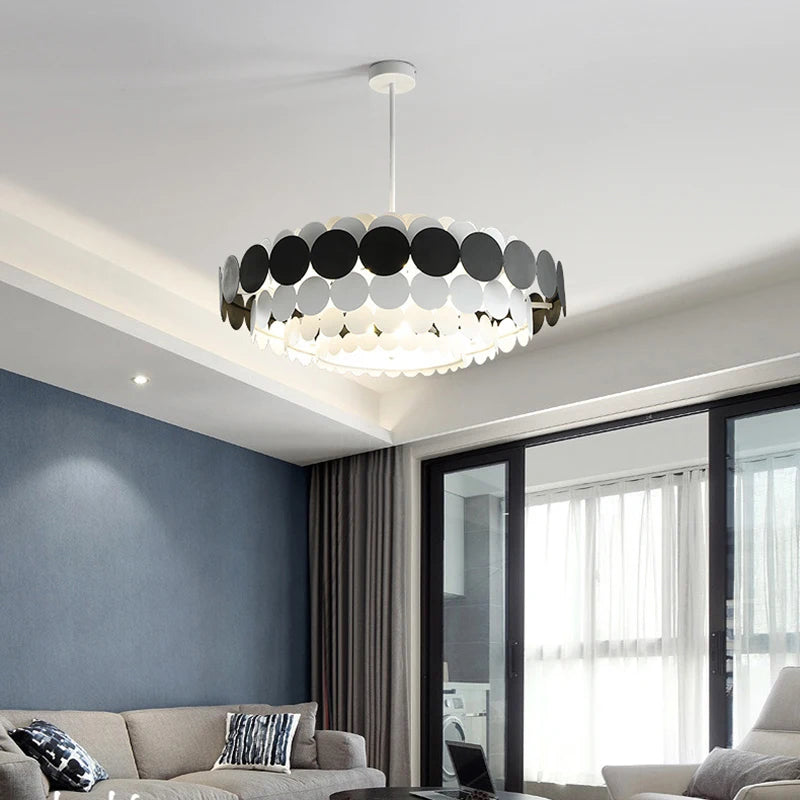 Nordic Creative Red Pendant Lamp for Children's Bedroom Home Decor Modern LED E14 Bulb Hang Lighting Fixture with Metal Plate