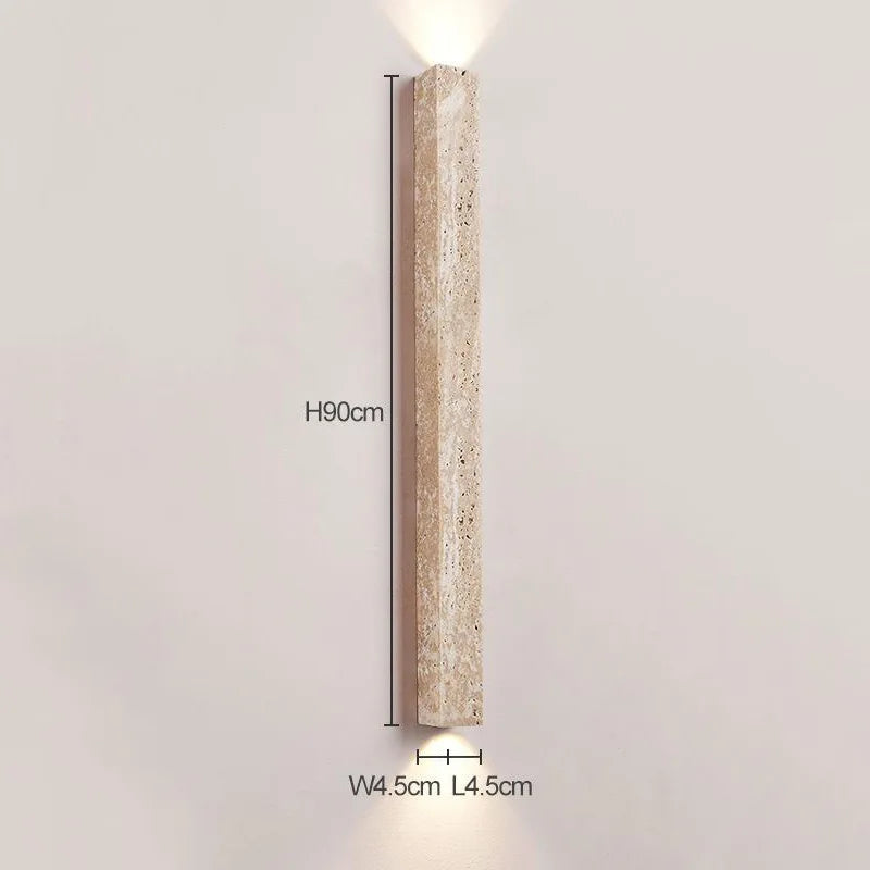 Vintage Artistic Natural Stone Wall Lamp LED E27 Sconce Lighting for Staircase Bedroom Living Room Indoor Home Decor