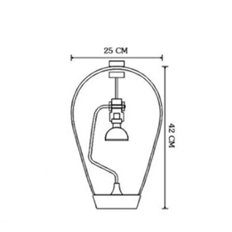 Modern Minimalist Nordic Magnetic Adjustable Table Lamp, Dimmable LED Bedside Desk Light with Transparent Glass for Living Room