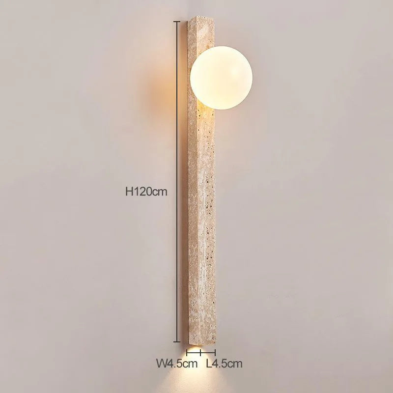 Vintage Artistic Natural Stone Wall Lamp LED E27 Sconce Lighting for Staircase Bedroom Living Room Indoor Home Decor