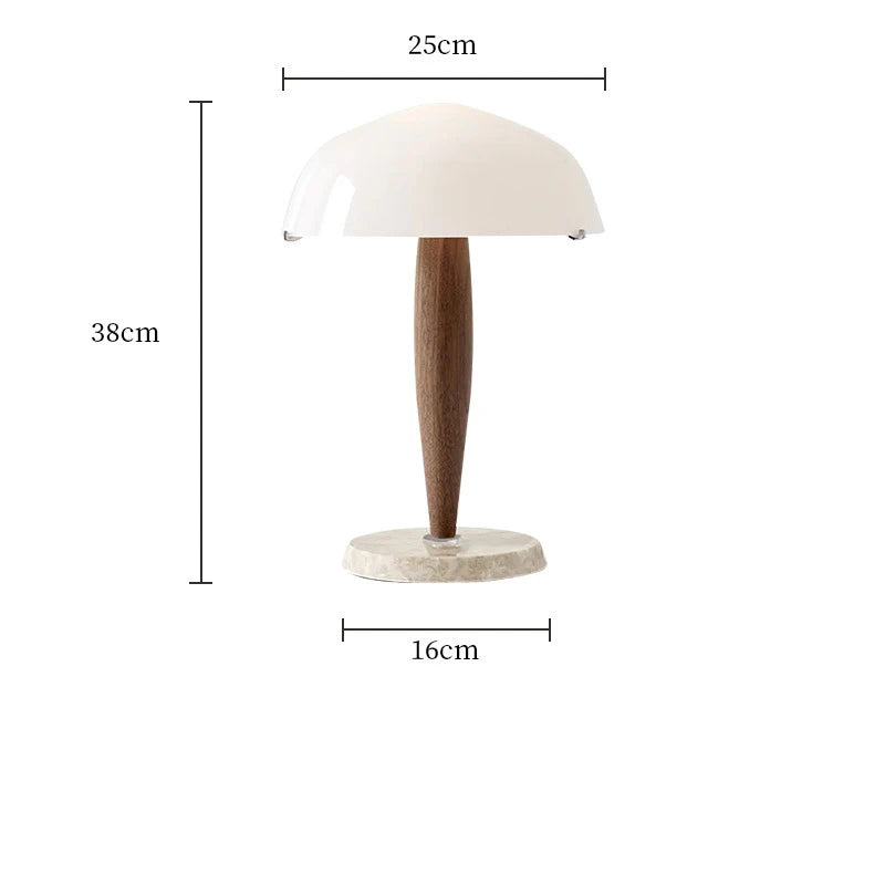 Scandinavian Style Vintage Table Lamp Danish Designer Bedroom Bedside Lamp Modern Simple Walnut Antique Table Lamps