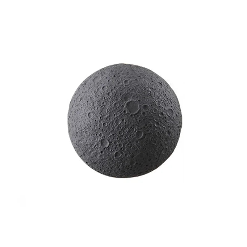 Modern Creative Moon Design Cement Wall Sconce Outdoor Waterproof LED Lighting Patio Balcony Decoration Fixture Lamp