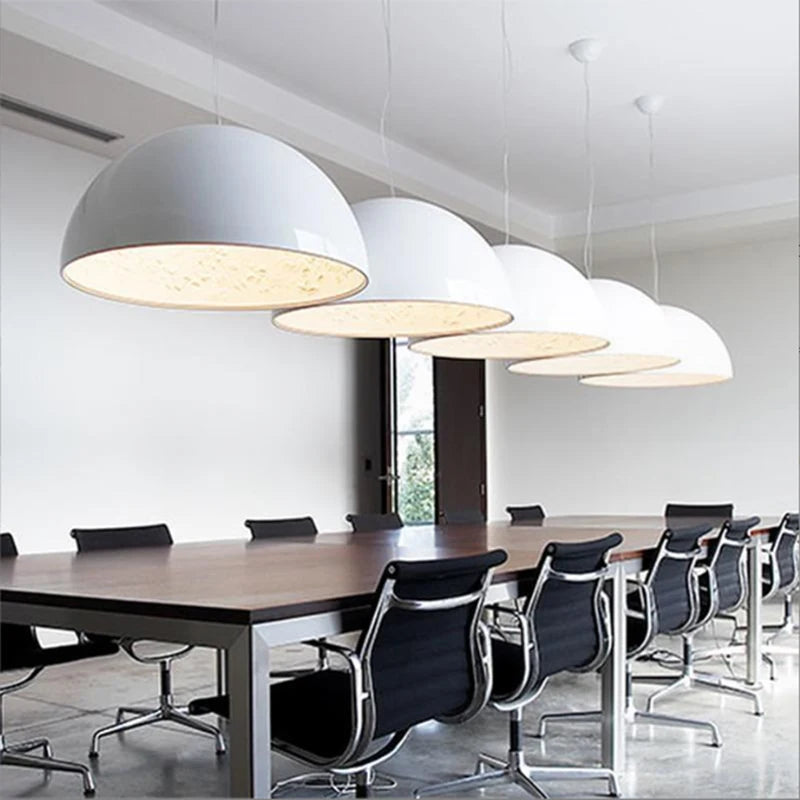 Modern Black Sky Garden Chandelier for Living Room Home Decor Nordic E27 LED Bulb Pendant Light Fixture White Resin Body 40cm