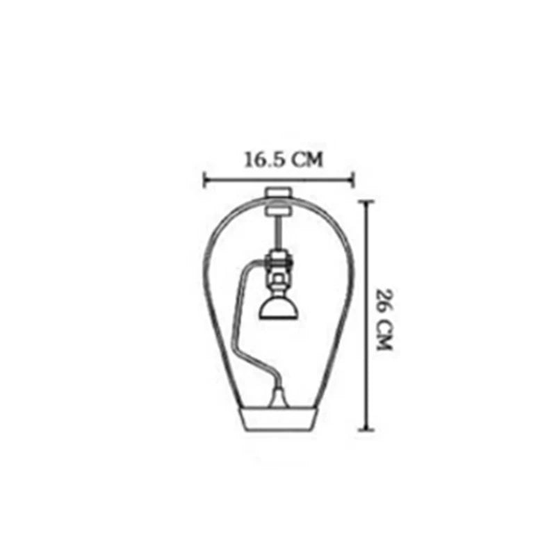 Modern Minimalist Nordic Magnetic Adjustable Table Lamp, Dimmable LED Bedside Desk Light with Transparent Glass for Living Room