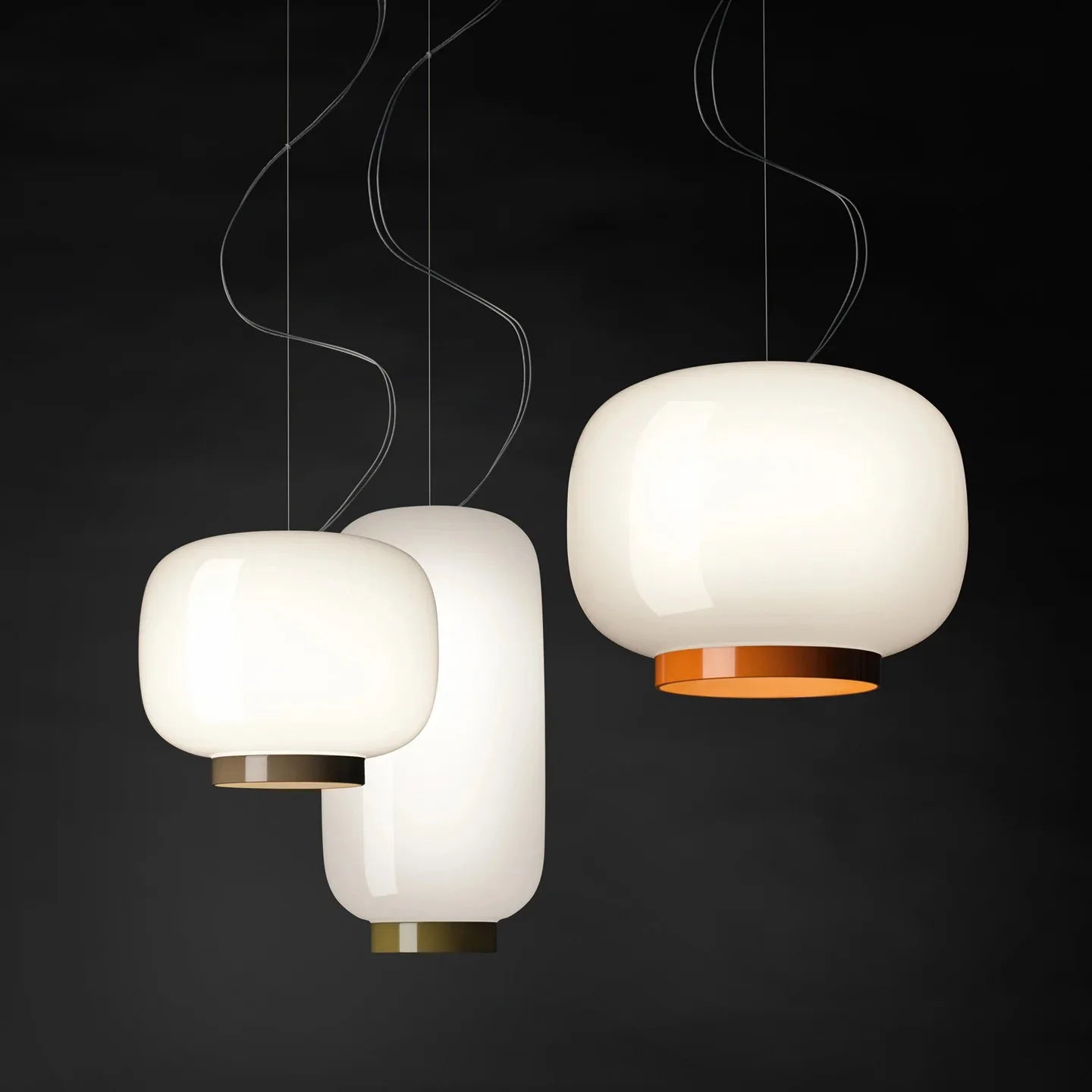 Nordic Italian Minimalist Orange Glass LED Pendant Light with Hand blown Art Design for Living Room Home Decor E27 LED Lamp