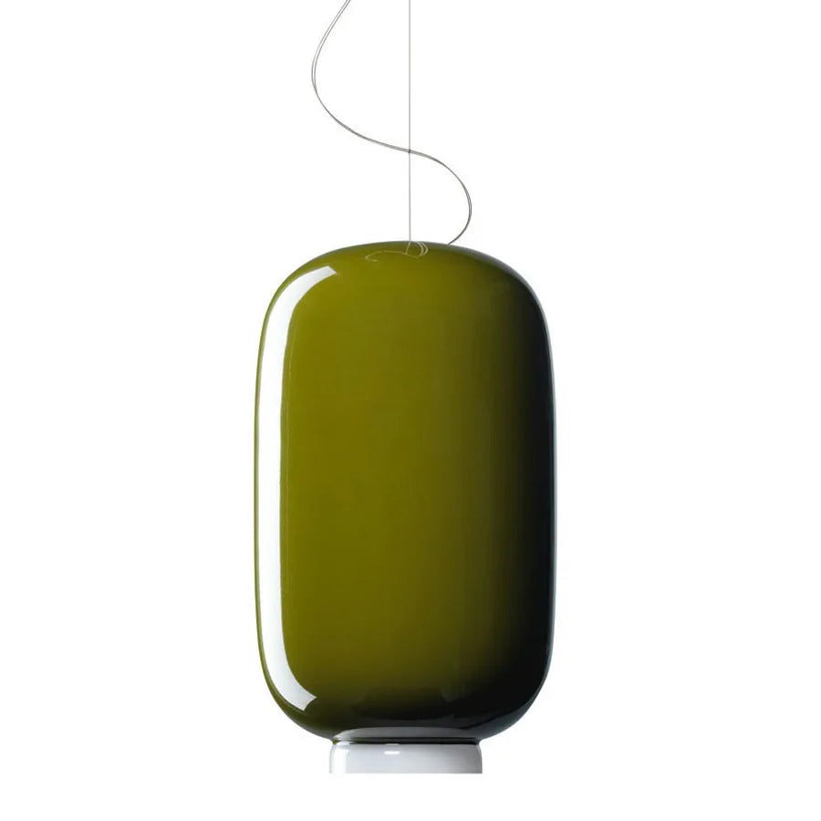 Nordic Italian Minimalist Orange Glass LED Pendant Light with Hand blown Art Design for Living Room Home Decor E27 LED Lamp