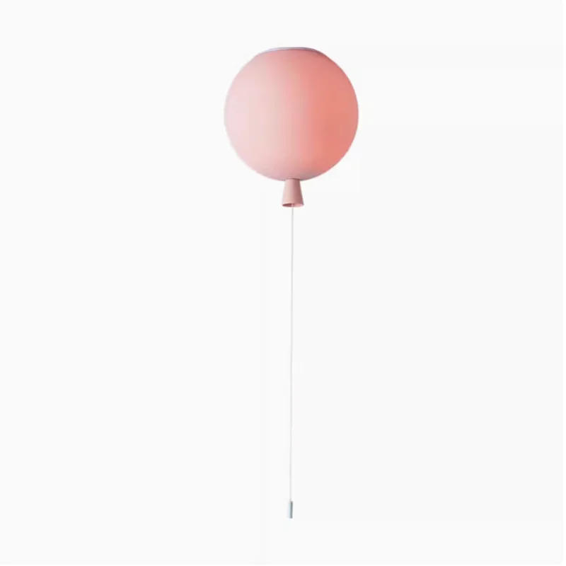 Colorful Pendant Light Fixture For Home Decoration Children Bedroom E27 LED Bulb Lamps Macaron Acrylic Ball Matt Balloon Lamp
