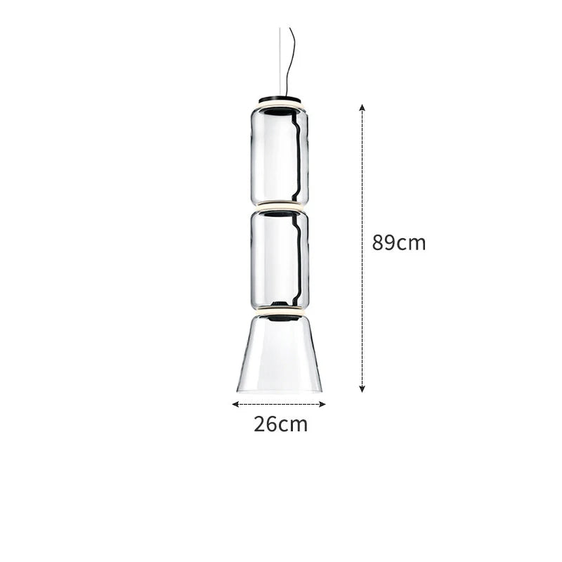 Nordic Glass Shade LED Bulb Pendant Lamps for Dining Room Home Decor Minimalist Designer Black Bamboo Pendant Lighting Fixture