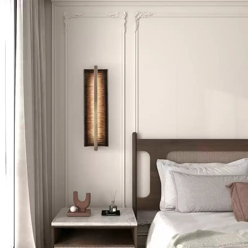 Postmoern Brief Wall Sconce Lamp for Living Room Home Decor Nordic Bronze Iron LED Wall Lighting Fixture