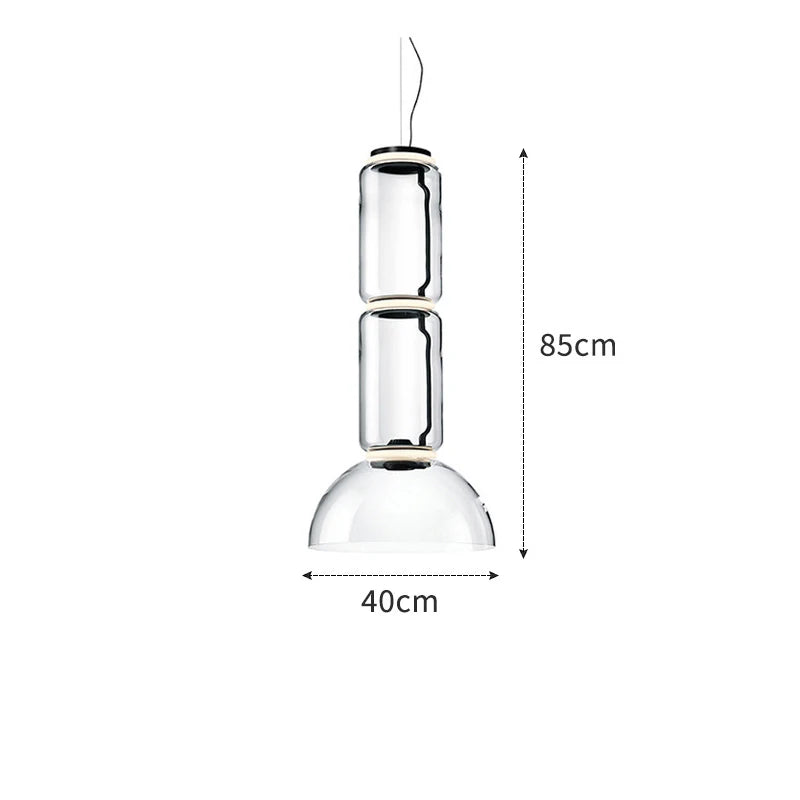 Nordic Glass Shade LED Bulb Pendant Lamps for Dining Room Home Decor Minimalist Designer Black Bamboo Pendant Lighting Fixture