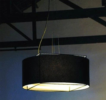Creative Metalarte Lewit Chandelier with Fabric Lampshade Black/white Iron Hanging Lighting Fixture for Living Room Home Decor