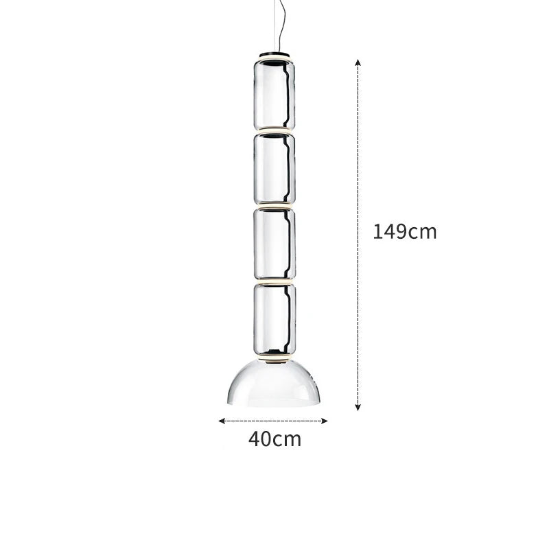 Nordic Glass Shade LED Bulb Pendant Lamps for Dining Room Home Decor Minimalist Designer Black Bamboo Pendant Lighting Fixture