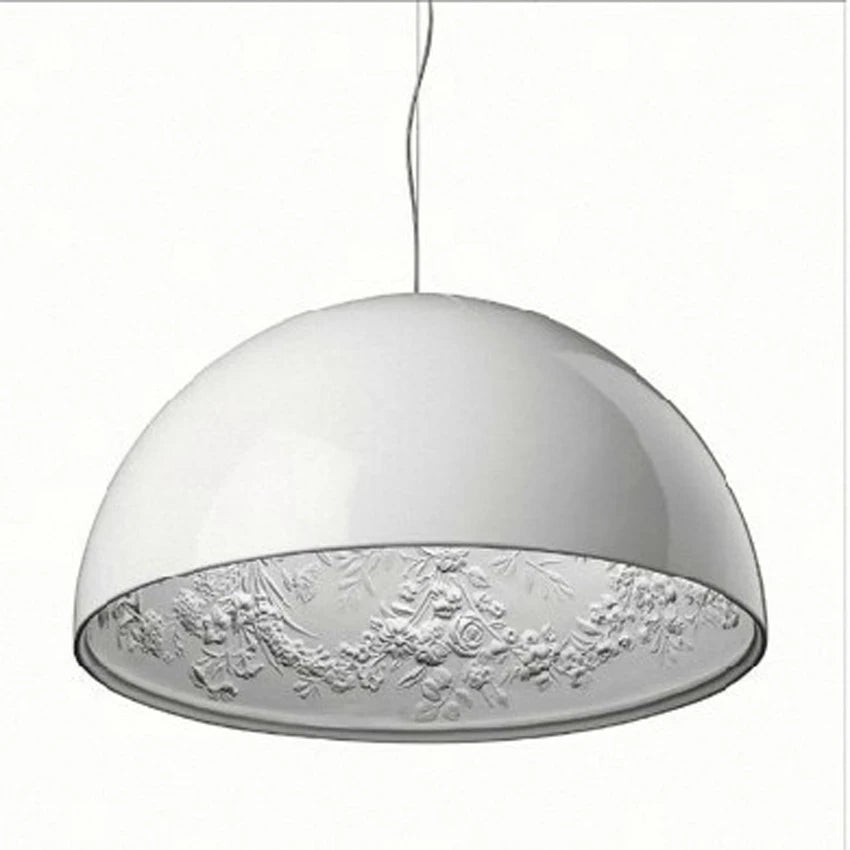 Modern Black Sky Garden Chandelier for Living Room Home Decor Nordic E27 LED Bulb Pendant Light Fixture White Resin Body 40cm