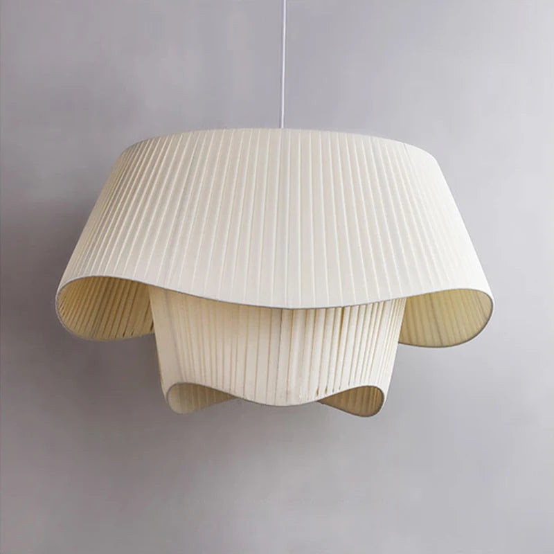 Nordic Modern Fabric LED Pendant Light with Hand Knitted Double Shade for Living/Dining Room Home Decor E27 LED Bulb Lamp