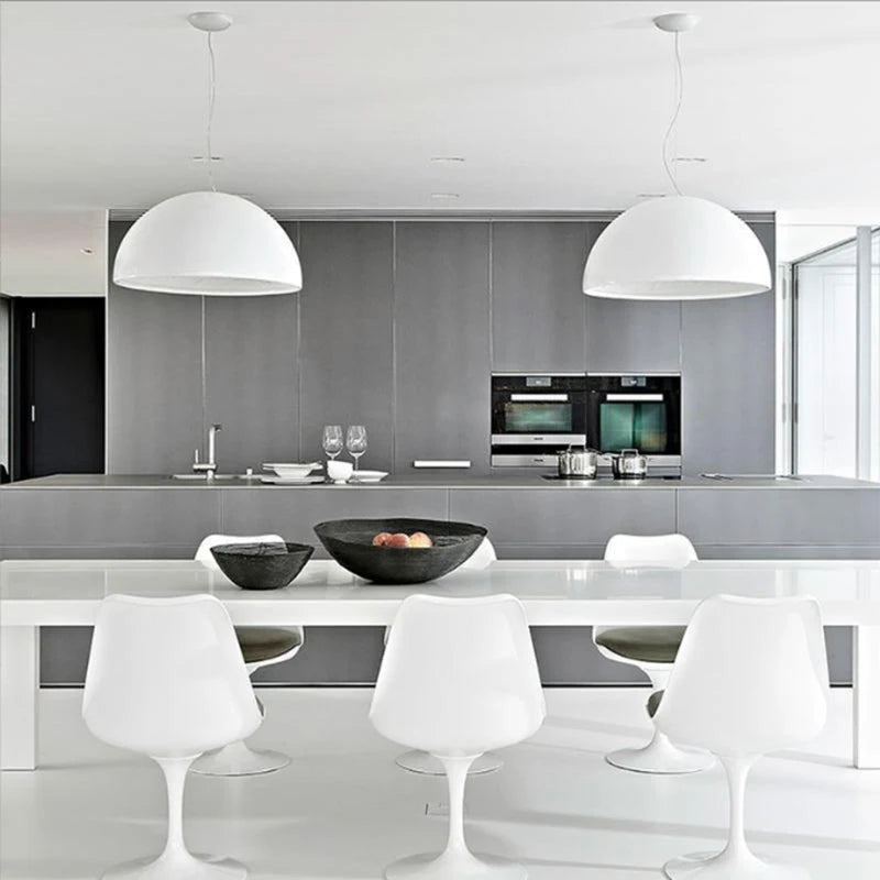 Modern Black Sky Garden Chandelier for Living Room Home Decor Nordic E27 LED Bulb Pendant Light Fixture White Resin Body 40cm