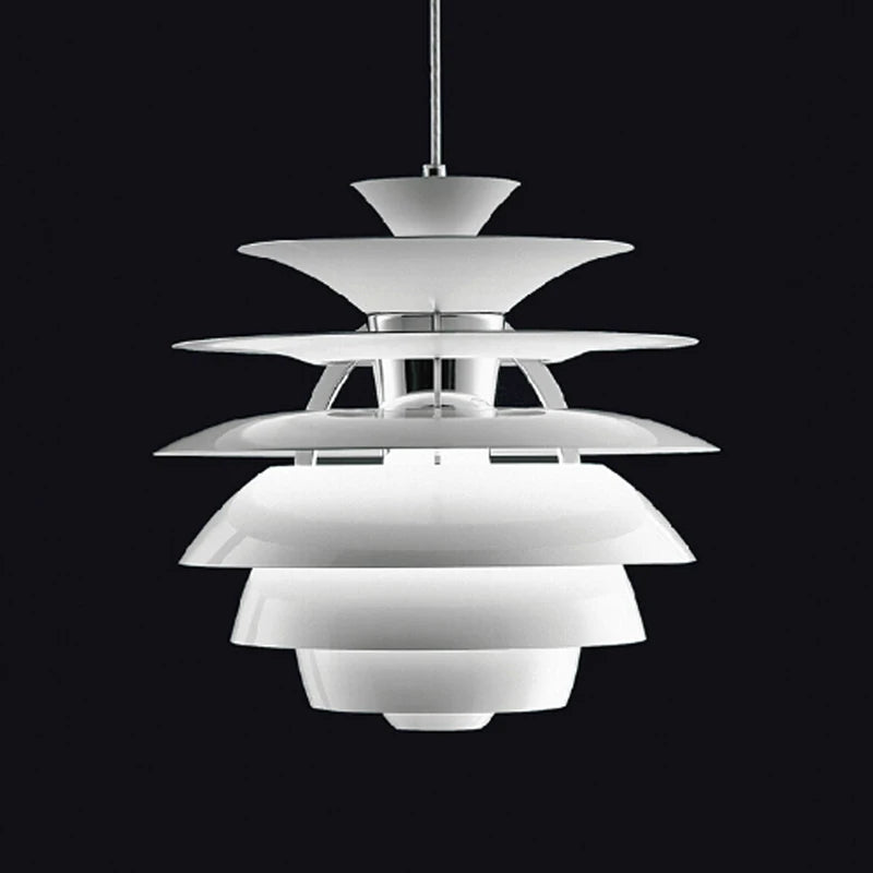 Postmodern White Aluminum Pendant Lamp for Living Room Home Decor Nordic Creative Pine Cone LED E27 Bulb Lighting Fixture