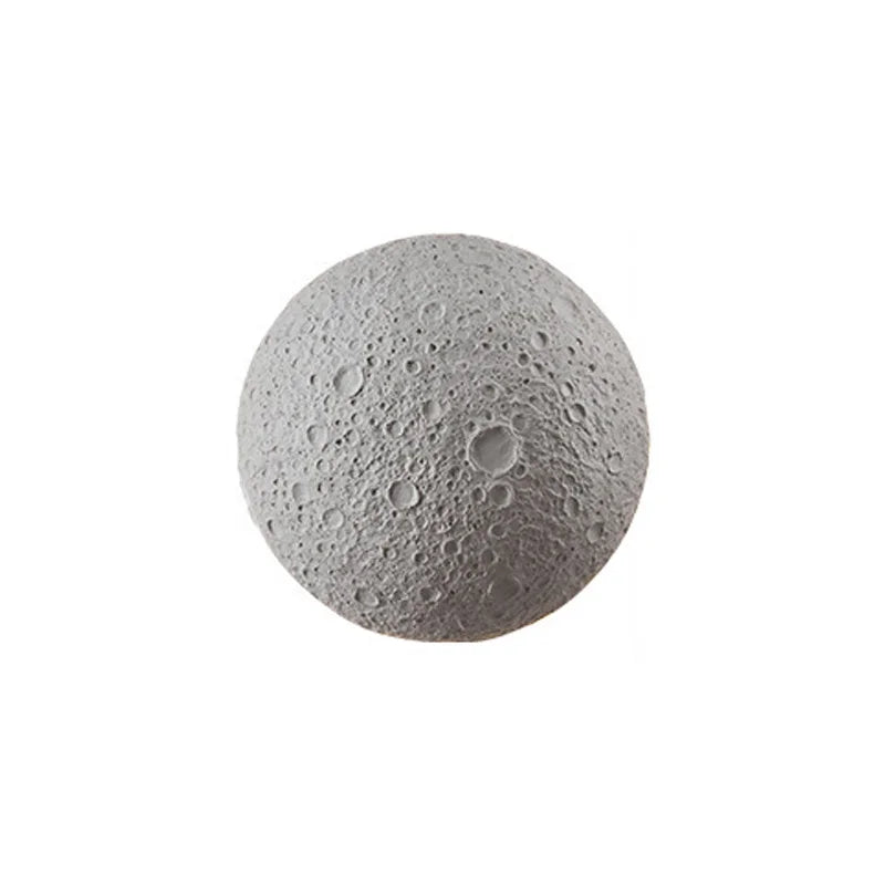 Modern Creative Moon Design Cement Wall Sconce Outdoor Waterproof LED Lighting Patio Balcony Decoration Fixture Lamp
