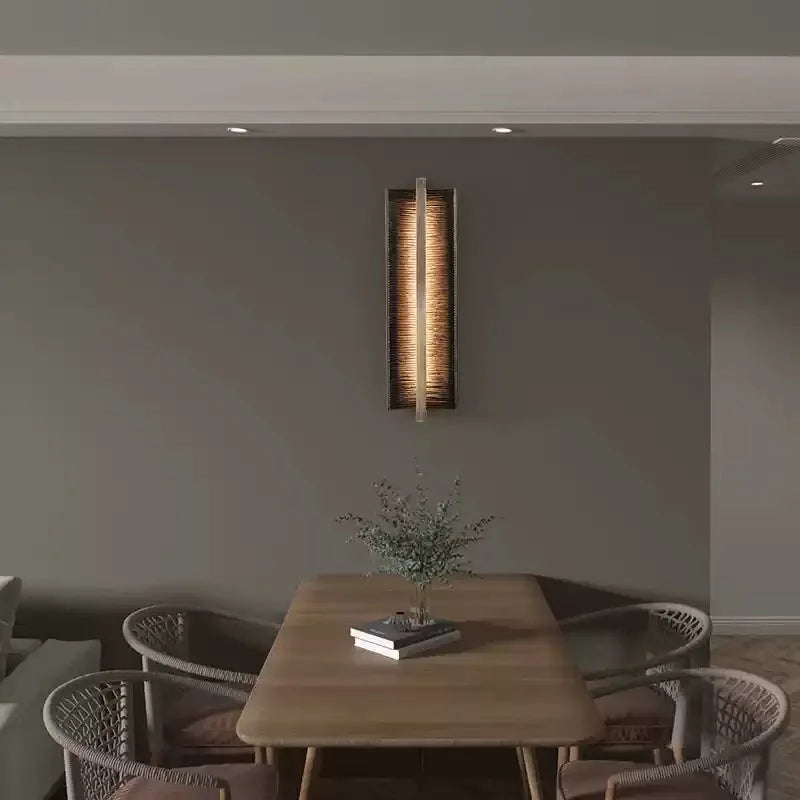 Postmoern Brief Wall Sconce Lamp for Living Room Home Decor Nordic Bronze Iron LED Wall Lighting Fixture
