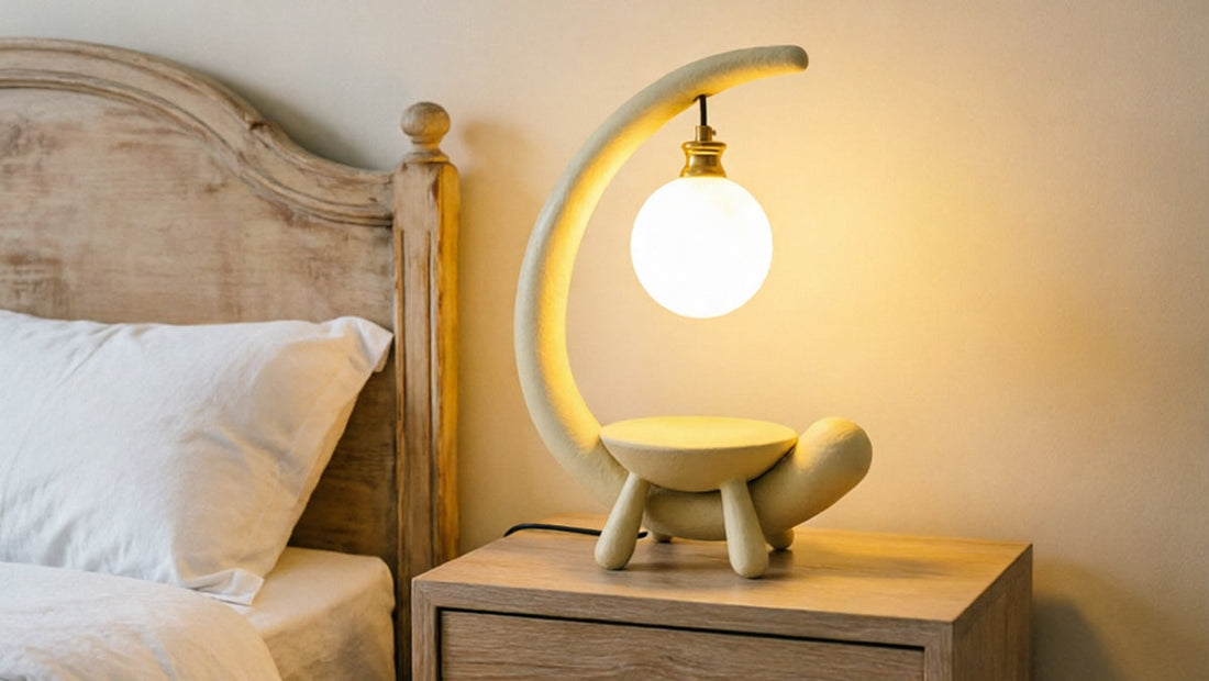 Moonlight in a Room: Why the Scandinavian Beige Resin Table Lamp Belongs in Your Bedroom